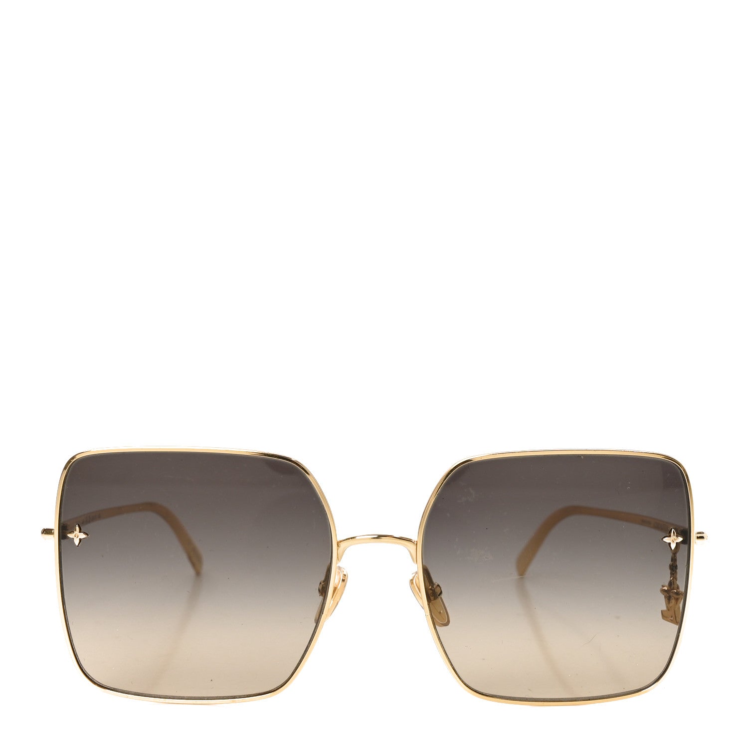 Louis Vuitton Metal LV Square Charm Sunglasses Z1718U Black 2 of 7