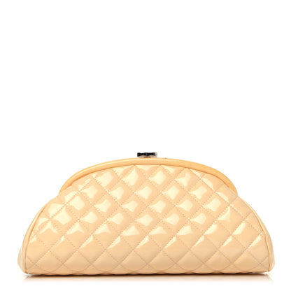 Chanel Patent Quilted Timeless Clutch Beige 1 of 11