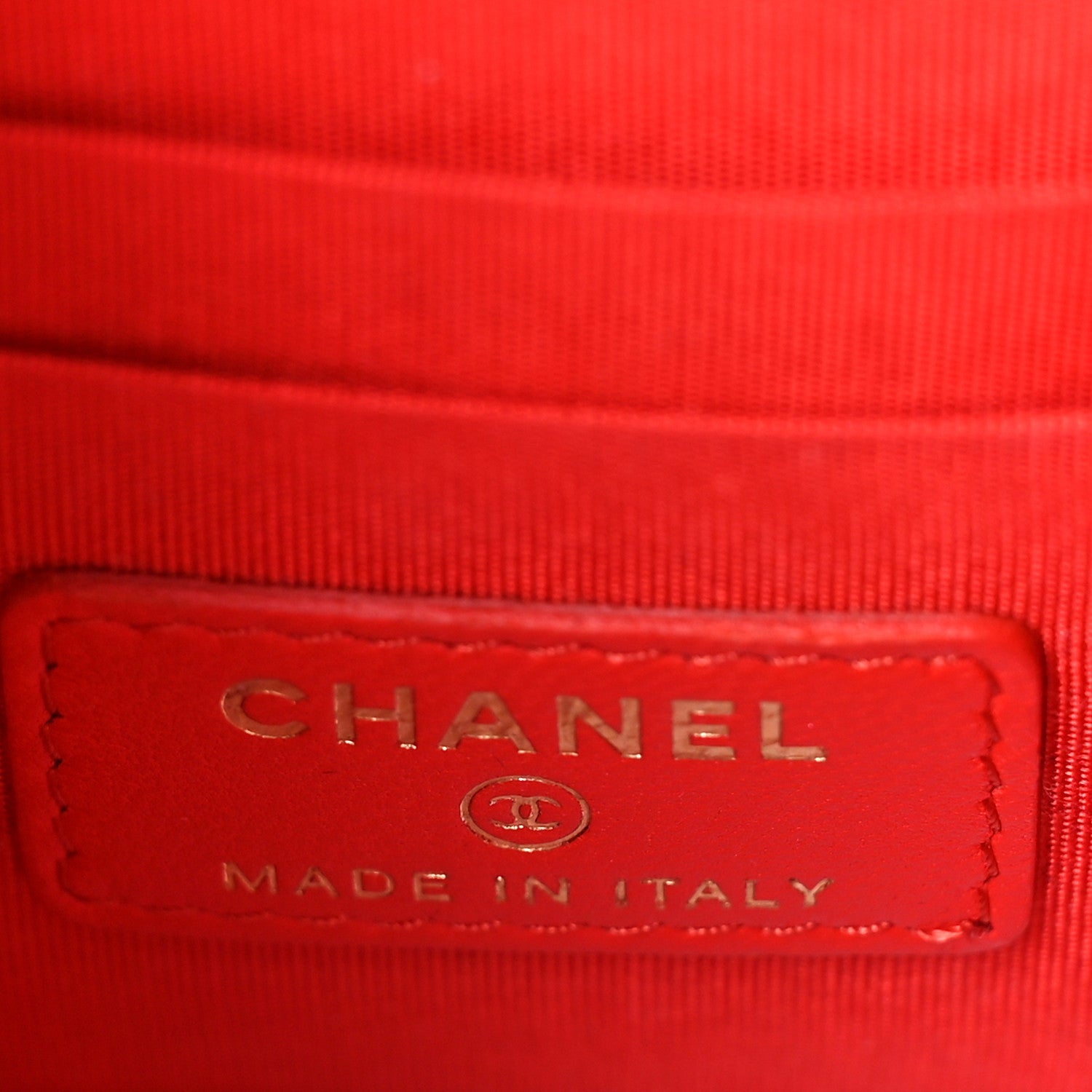 Chanel Lambskin Chevron Quilted Mini Trendy CC Chain Wallet Red 6 of 9