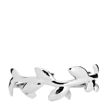 Tiffany Sterling Silver Paloma Picasso Narrow Olive Leaf Band Ring 52 6 1 of 5