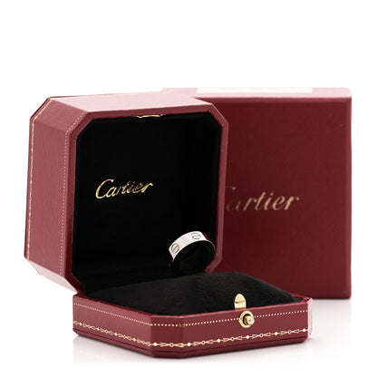 Cartier 18K White Gold 5.5mm LOVE Ring 50 5.25 5 of 5