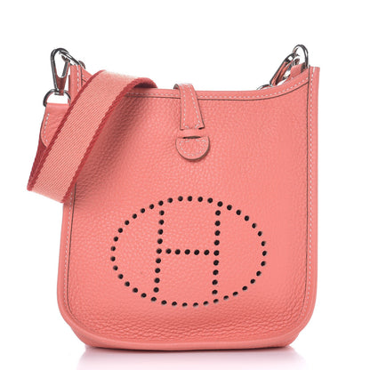 Hermes Taurillon Clemence Amazone Evelyne TPM Crevette Rouge Casaque 1 of 8