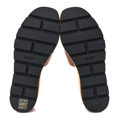 Hermes Calfskin Suede Eze 30 Sandals 37 Naturel 5 of 8