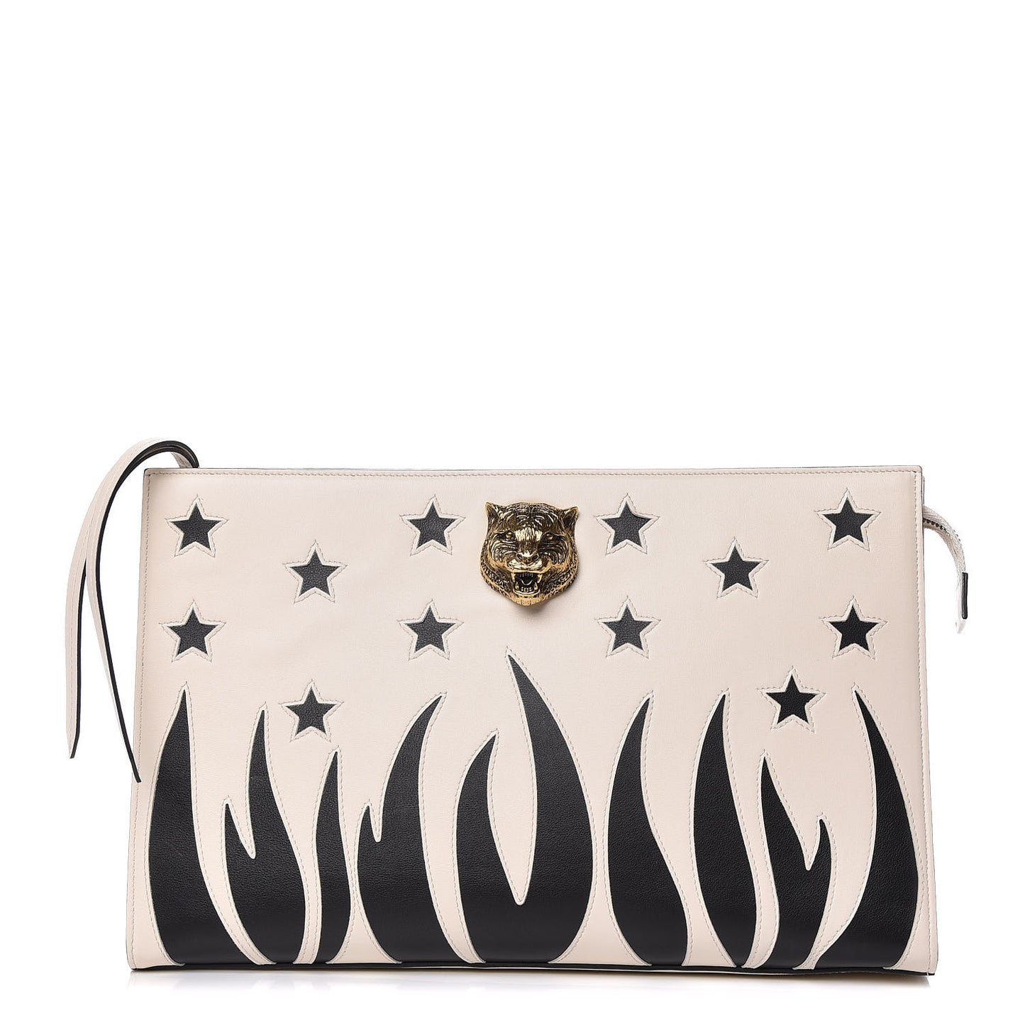 Calfskin Animalier Clutch White