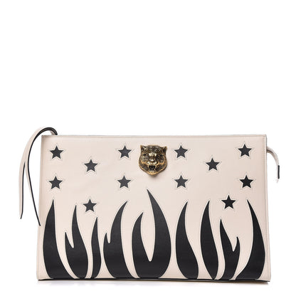 Gucci Calfskin Animalier Clutch White 1 of 17