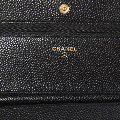 Chanel Caviar Quilted Wallet On Chain WOC Black 6 of 9