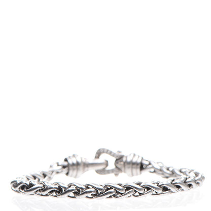 David Yurman Sterling Silver Diamond 6mm Wheat Chain Bracelet L 3 of 5