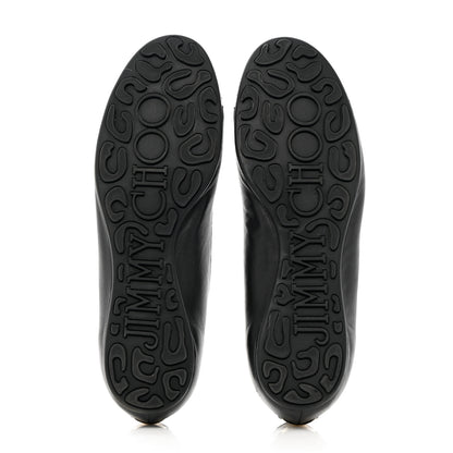 Jimmy Choo Suede Crystal Weber Flats 39 Black 6 of 16