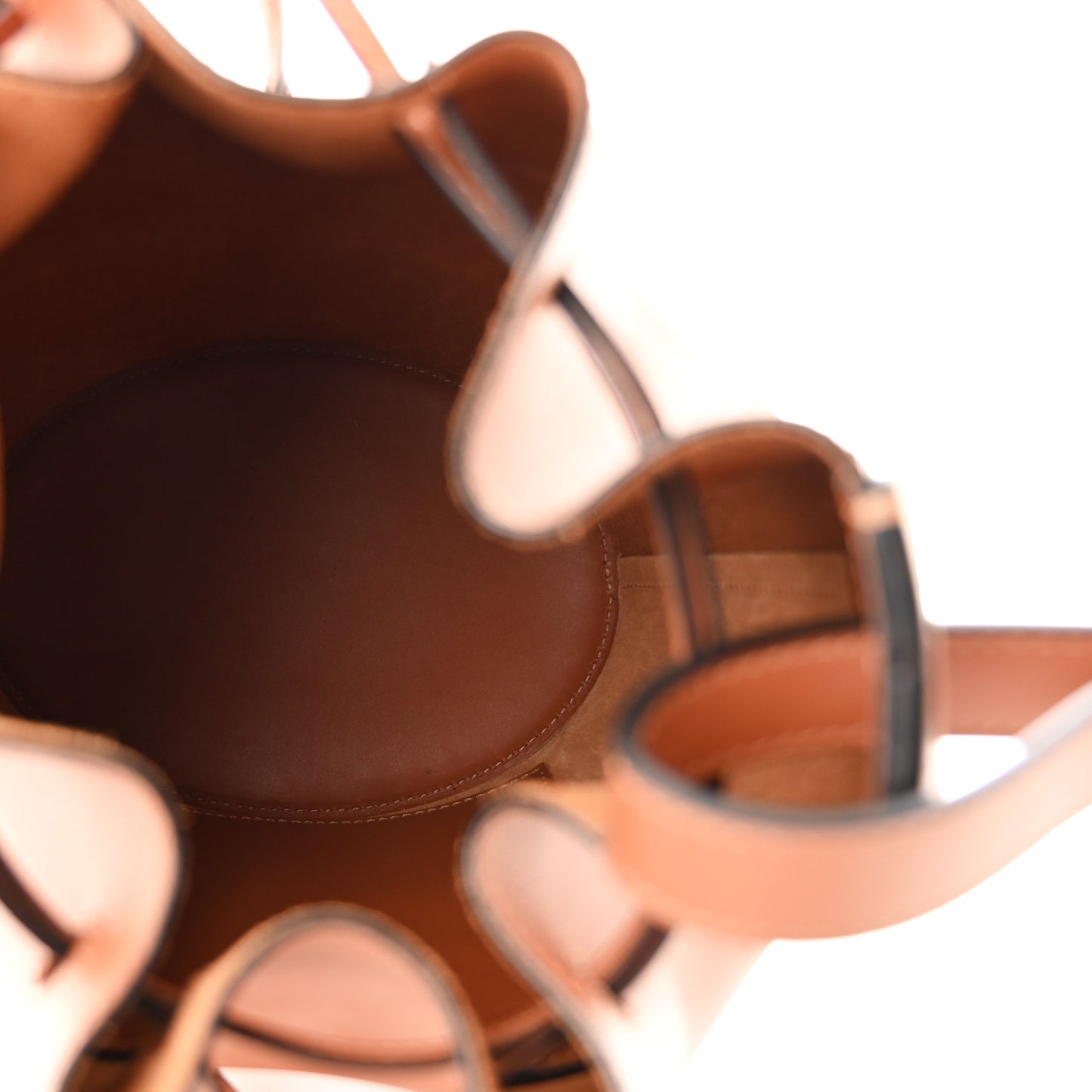 Calfskin Small Balloon Bucket Bag Tan