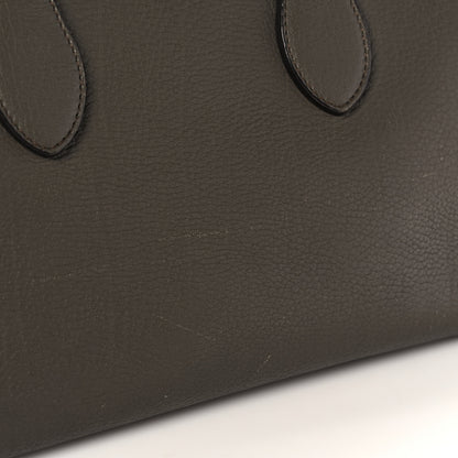 Celine Crisped Calfskin Small Tie Knot Tote Dark Khaki 29 of 39