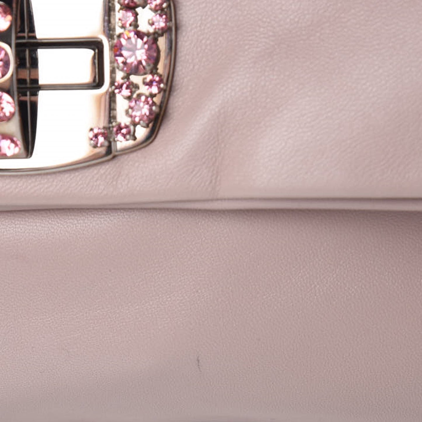 Nappa Crystal Flap Clutch Mughetto