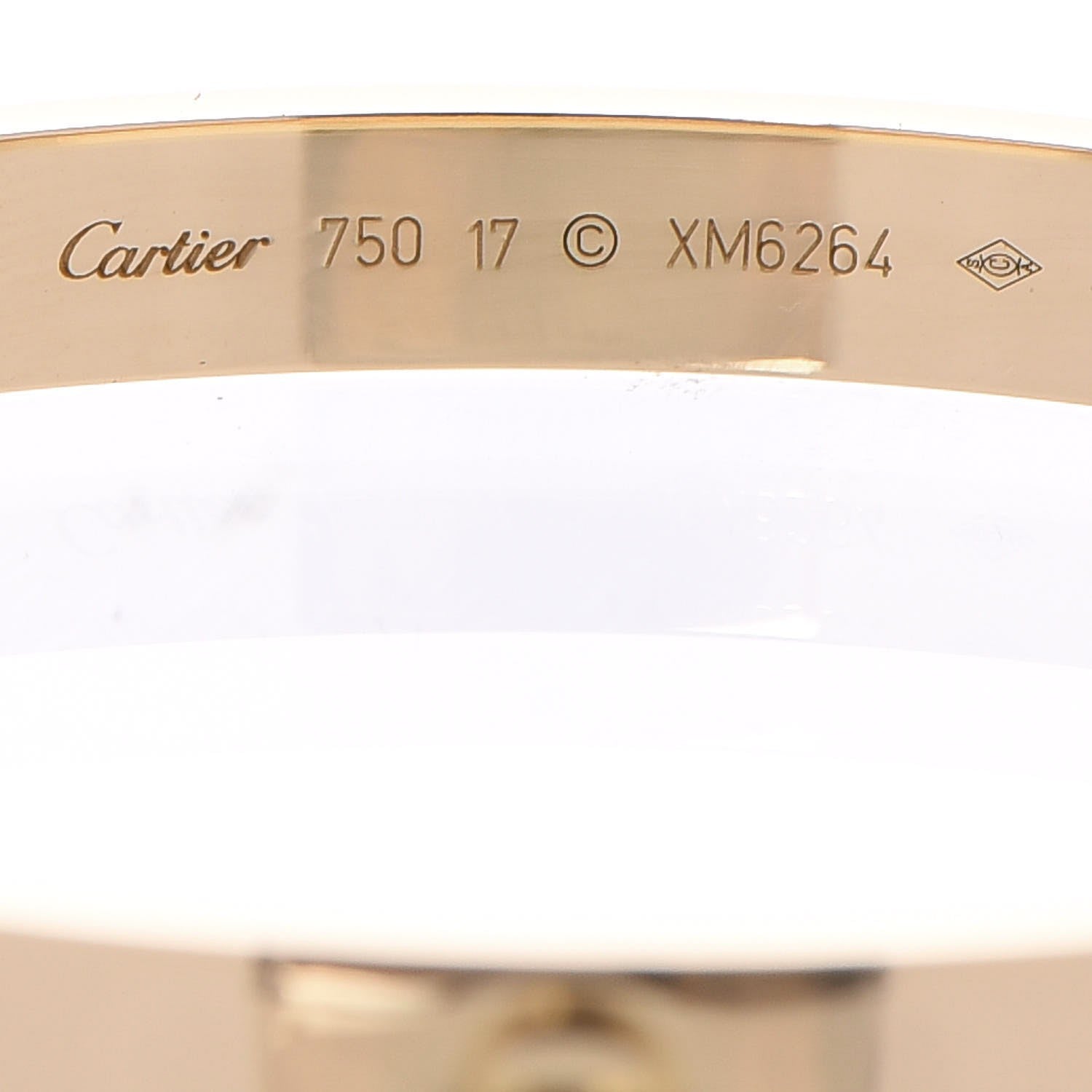 Cartier 18K Yellow Gold LOVE Bracelet 17 5 of 6