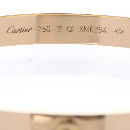 Cartier 18K Yellow Gold LOVE Bracelet 17 5 of 6