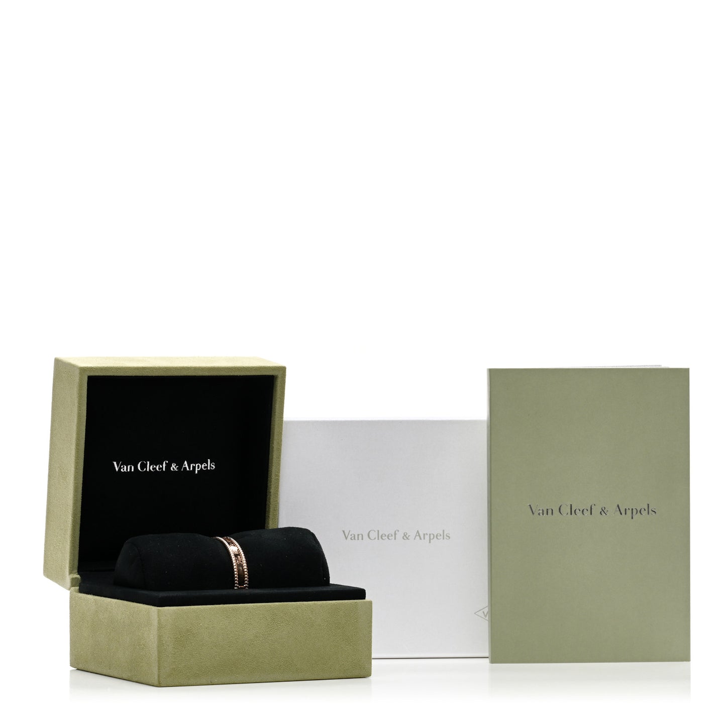 18K Rose Gold Perlee Signature Bangle Bracelet S