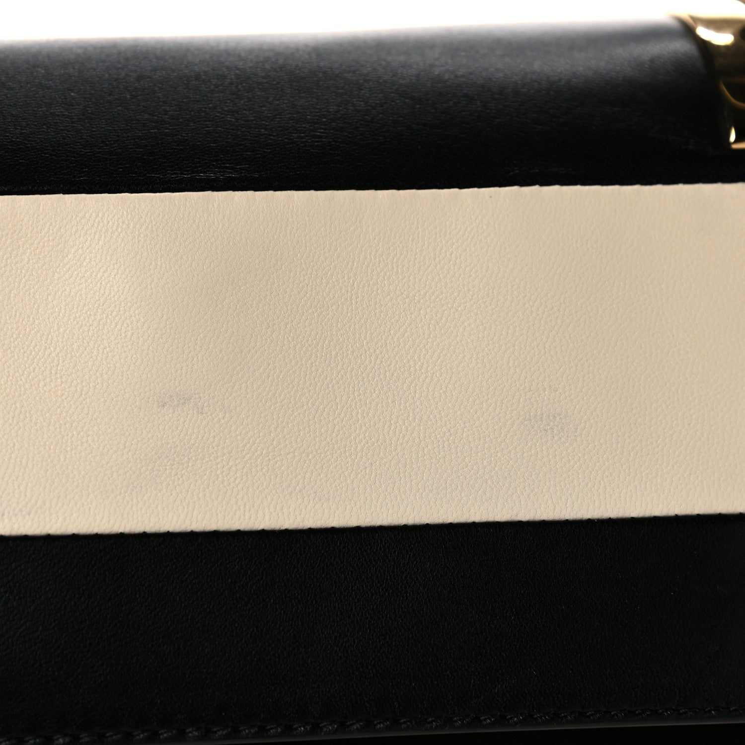 Valentino Garavani Nappa Striped Medium My Rockstud Frame Bag Black Light Ivory 16 of 16