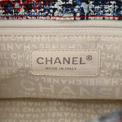 Chanel Tweed Lambskin Flap Blue Red 6 of 11
