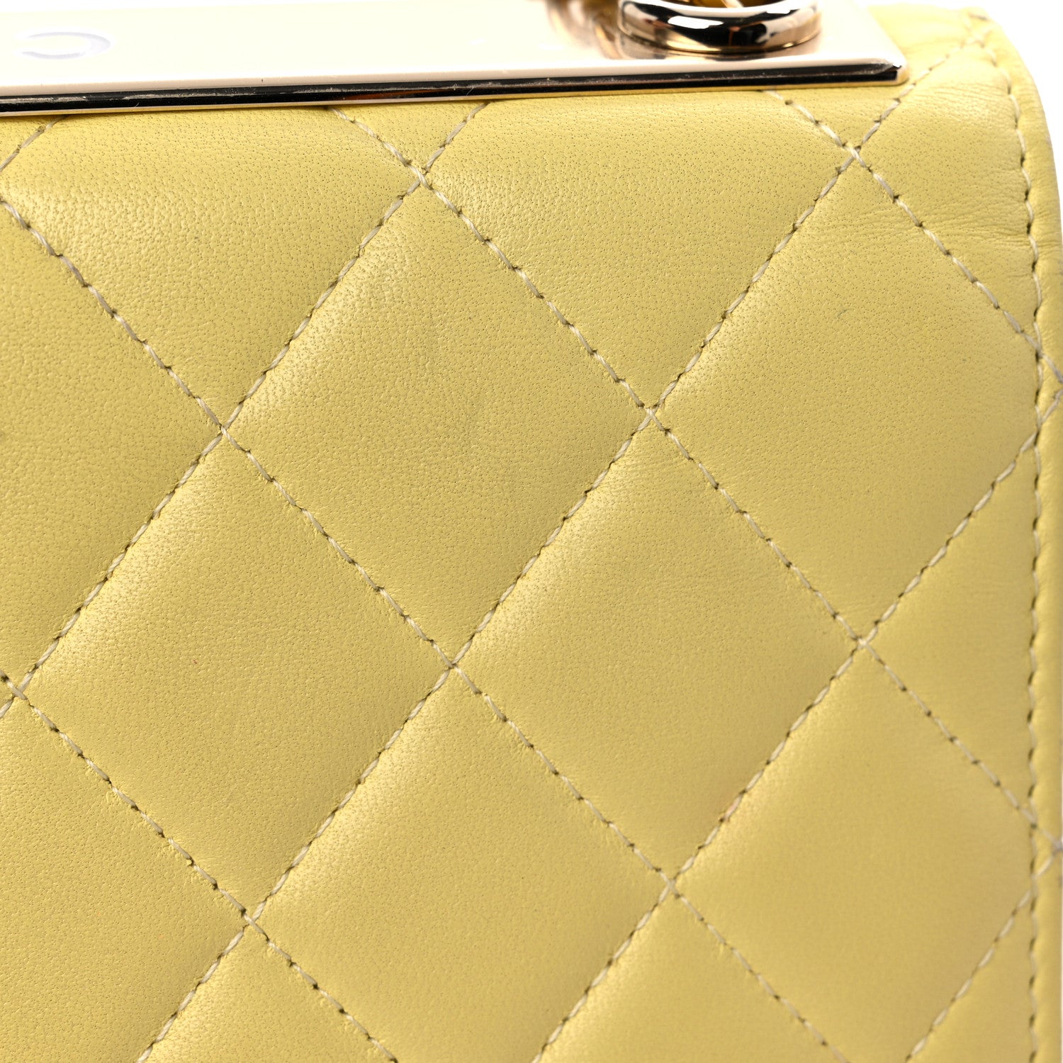 Chanel Lambskin Quilted Trendy CC Wallet On Chain WOC Yellow 21 of 24