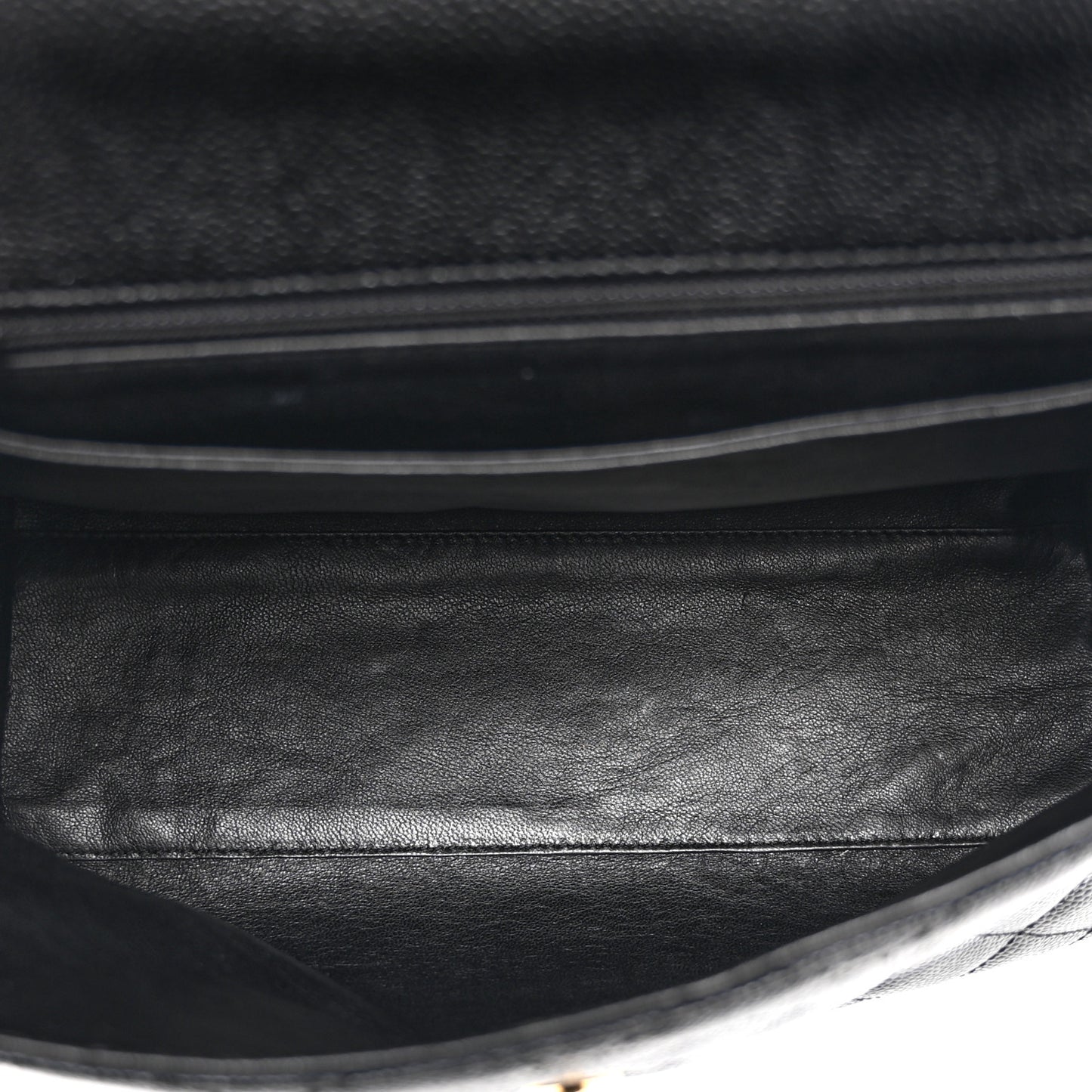 Caviar Quilted Jumbo Kelly Flap Black
