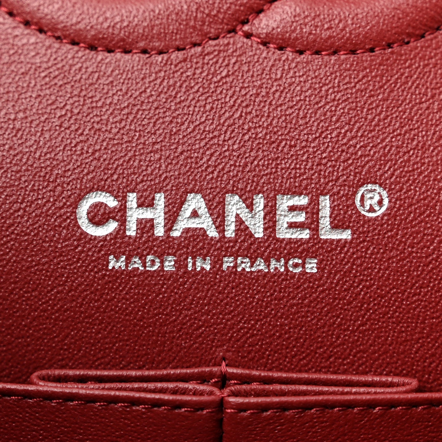 Chanel Caviar Quilted Medium Double Flap Dark Red 6 of 10