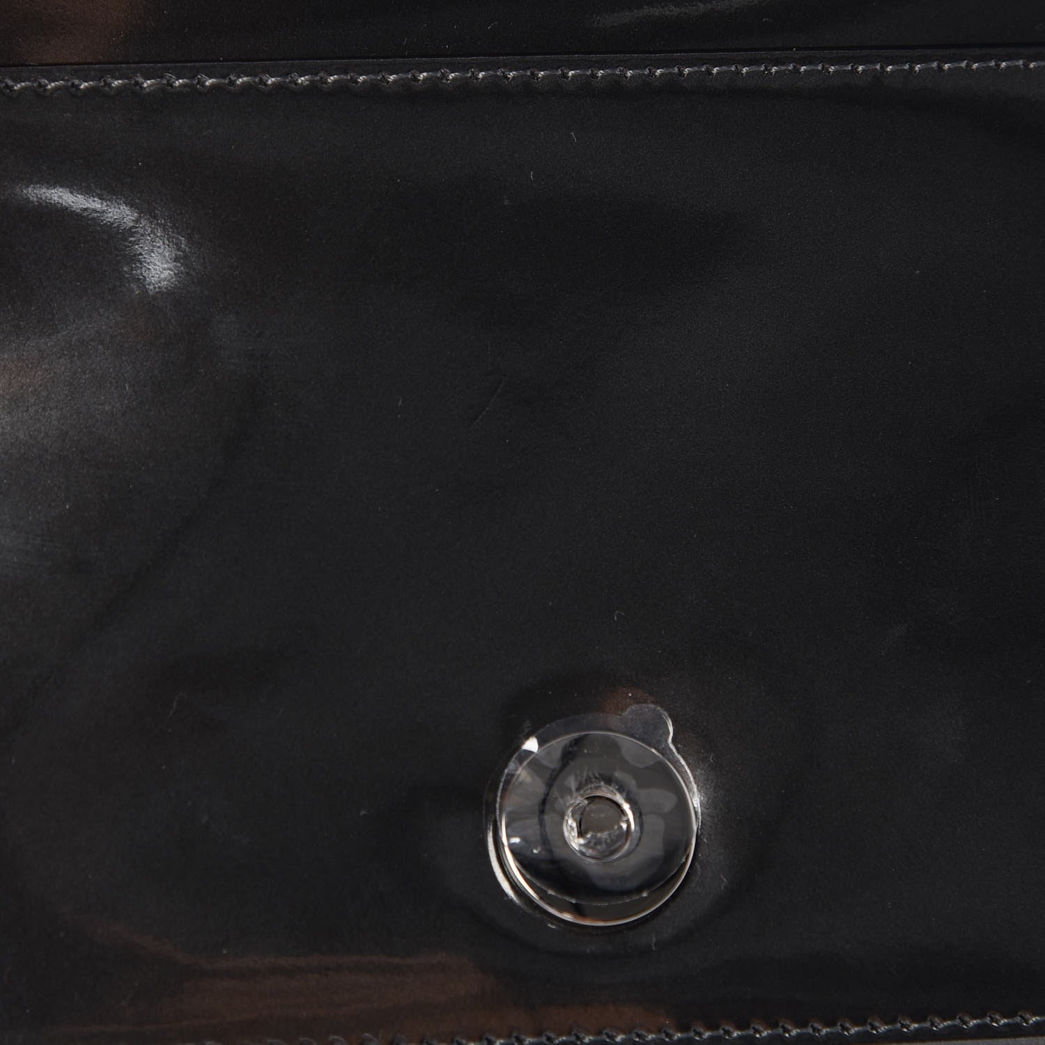 Christian Dior Metallic Patent Micro-Cannage Diorama Wallet on Chain Pouch Onyx Black 9 of 11