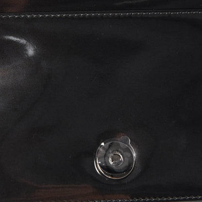 Christian Dior Metallic Patent Micro-Cannage Diorama Wallet on Chain Pouch Onyx Black 9 of 11