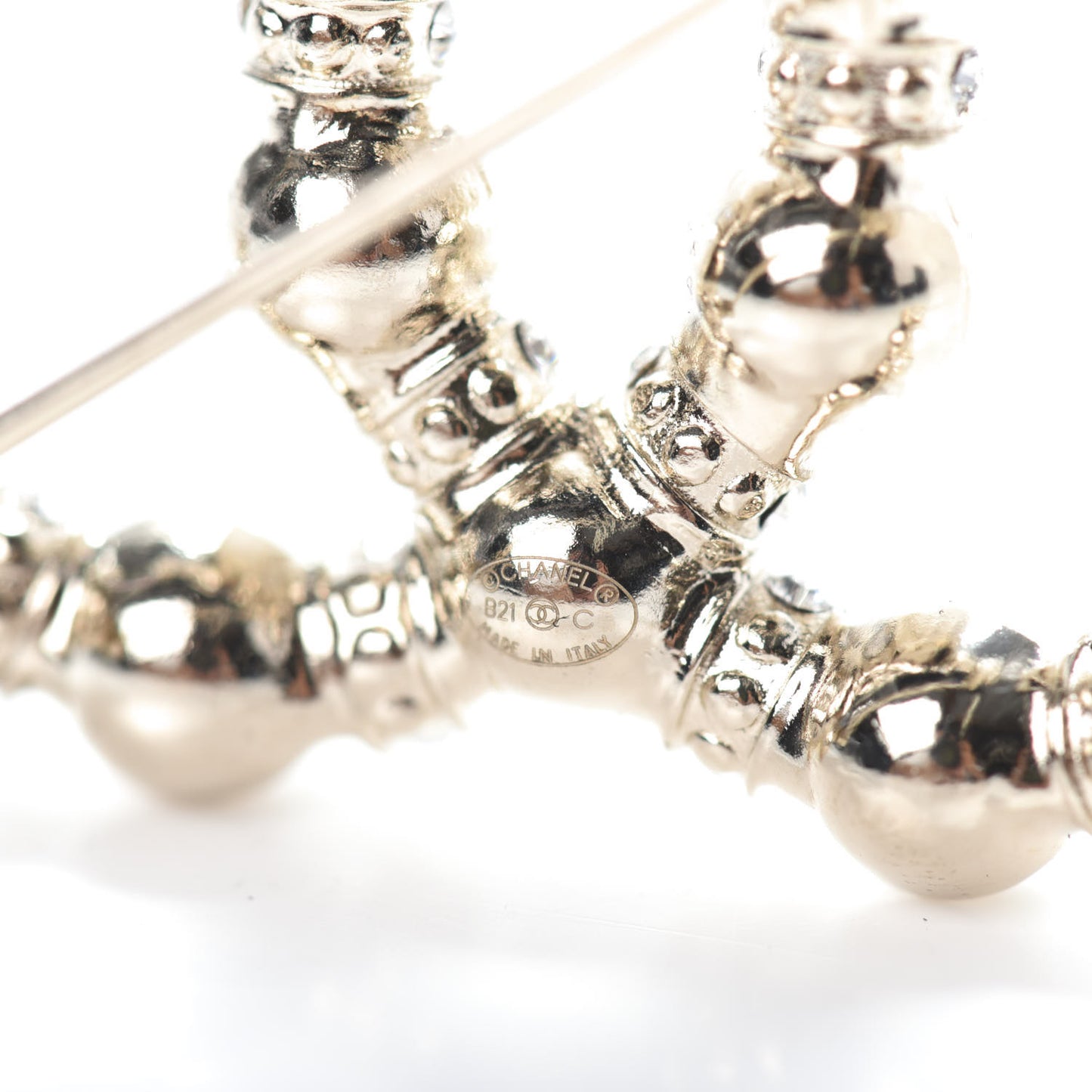 Pearl Crystal Nefertiti CC Brooch Gold