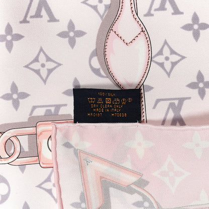 Louis Vuitton Silk Monogram Confidential Square Scarf Light Pink 5 of 5