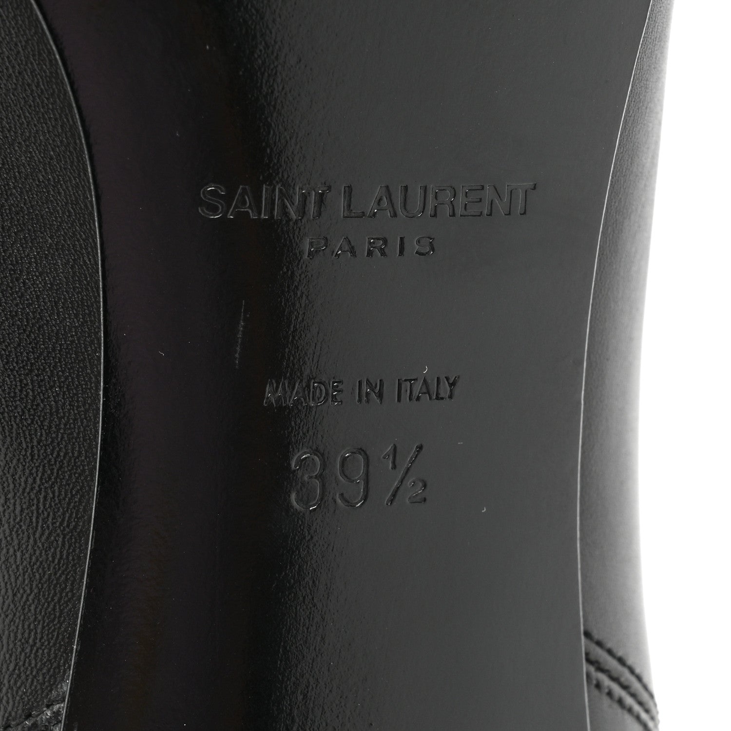 Saint Laurent Calfskin Classic Paris Ela 80 Ankle Boots 39.5 Black 8 of 12