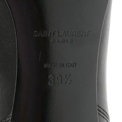 Saint Laurent Calfskin Classic Paris Ela 80 Ankle Boots 39.5 Black 8 of 12