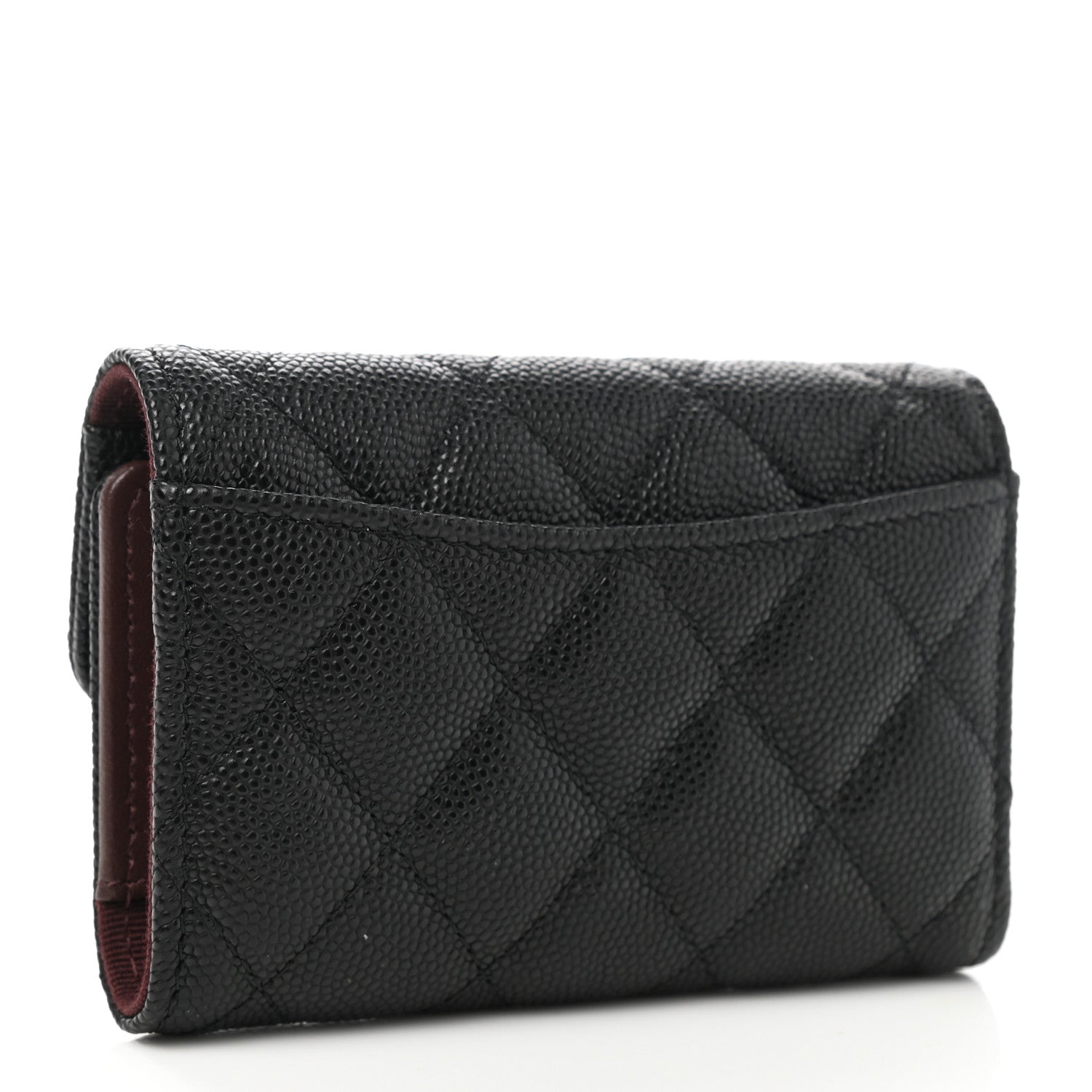 Chanel Caviar Quilted Classic 4 Key Holder Wallet Black 2 of 9