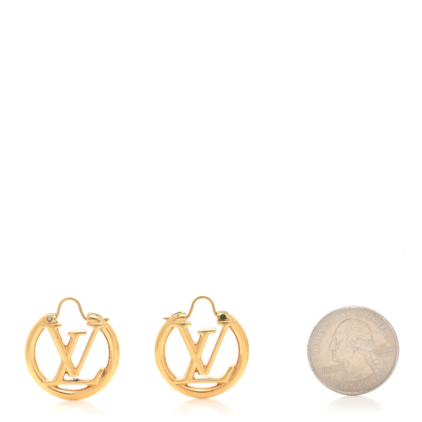 Metal Small Louise Hoop Earrings Gold