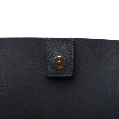 Saint Laurent Calfskin Large Shopping Tote Navy 13 of 22