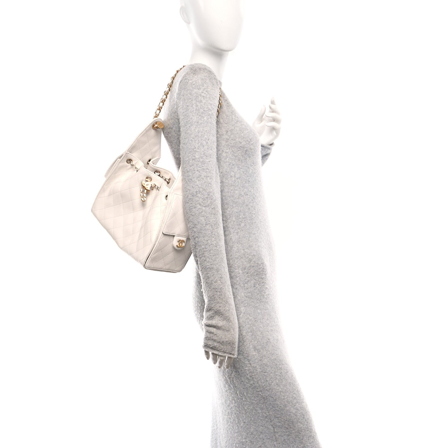 Chanel Caviar Quilted Small Chanel 25 Handbag White 2 of 11