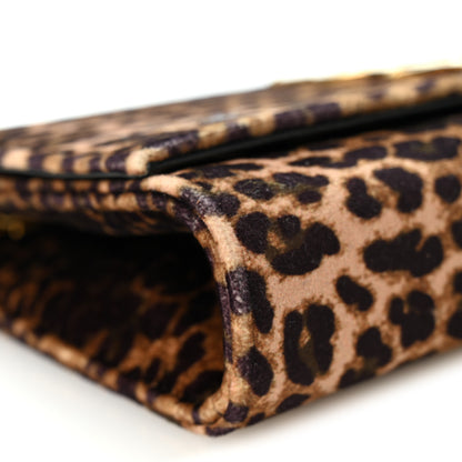 Saint Laurent Velvet Leopard Print Small Monogram Kate Satchel Manto Natural 8 of 10