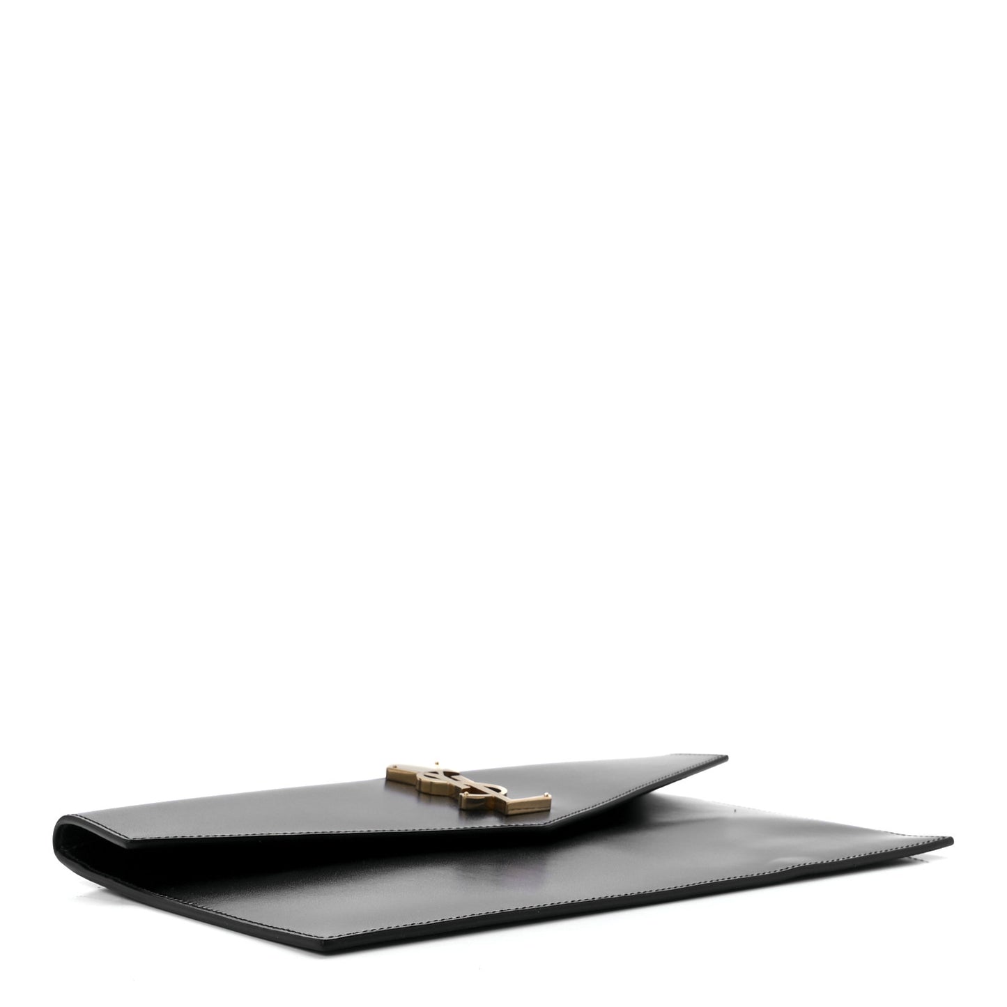 Smooth Shiny Calfskin Monogram Uptown Pouch Black