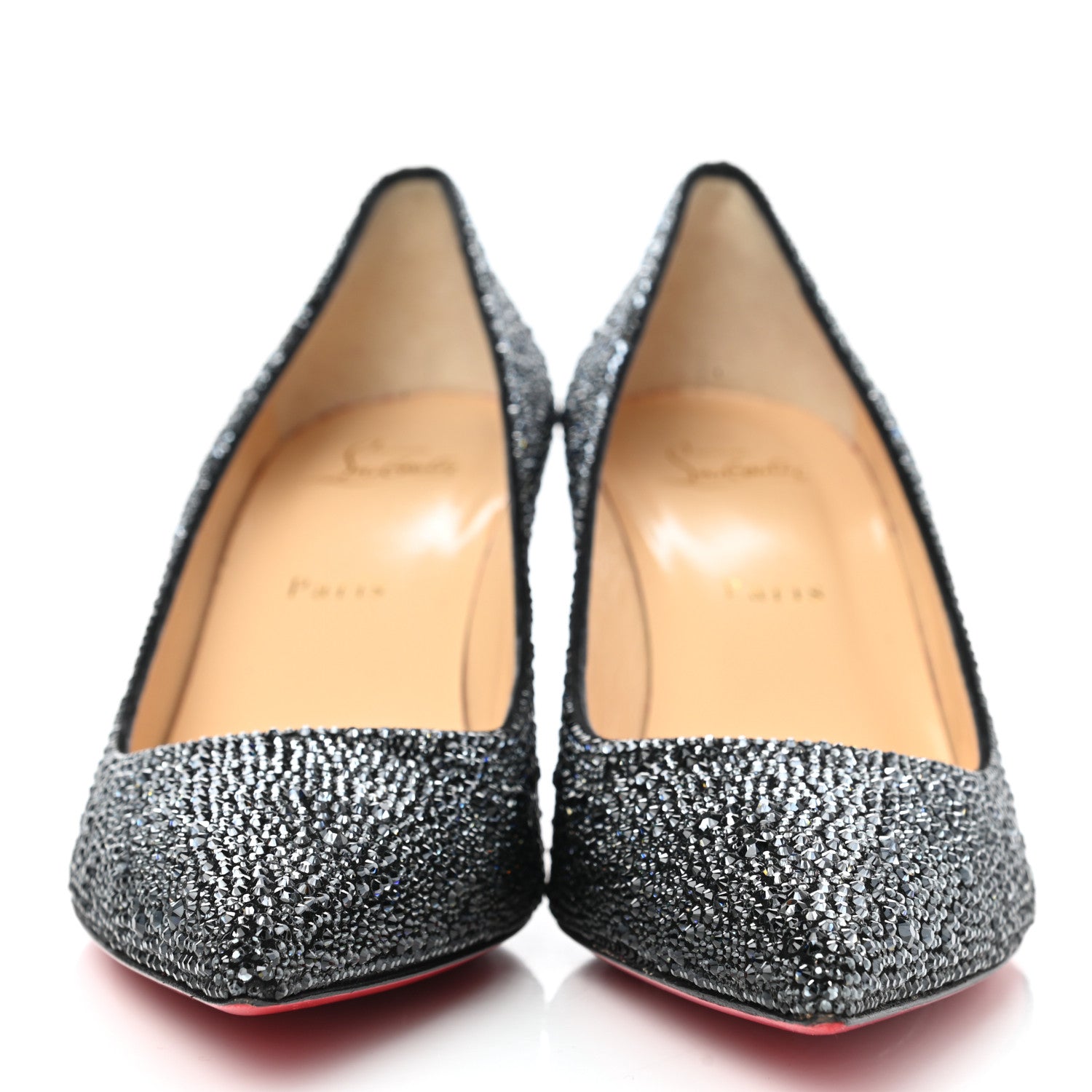 Christian Louboutin Suede Strass Kate 70 Pumps 40 Anthracite 2 of 8