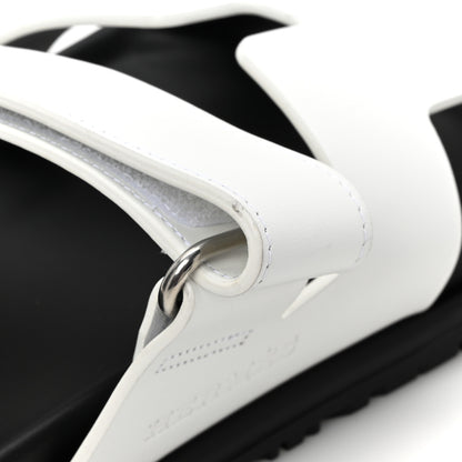 Hermes Calfskin Womens Chypre Sandals 37 White 9 of 11