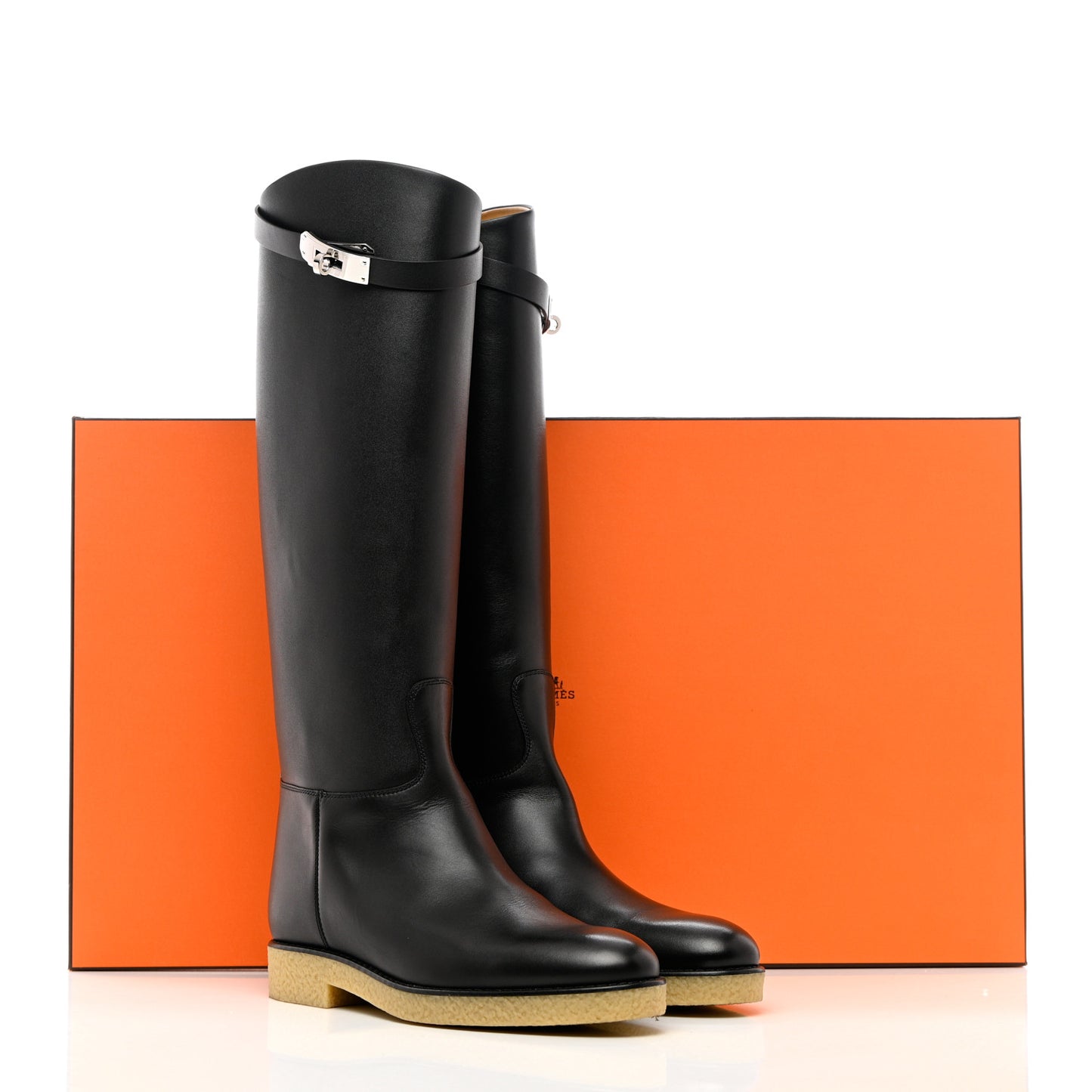 Calfskin Faustine Boots 38.5 Black