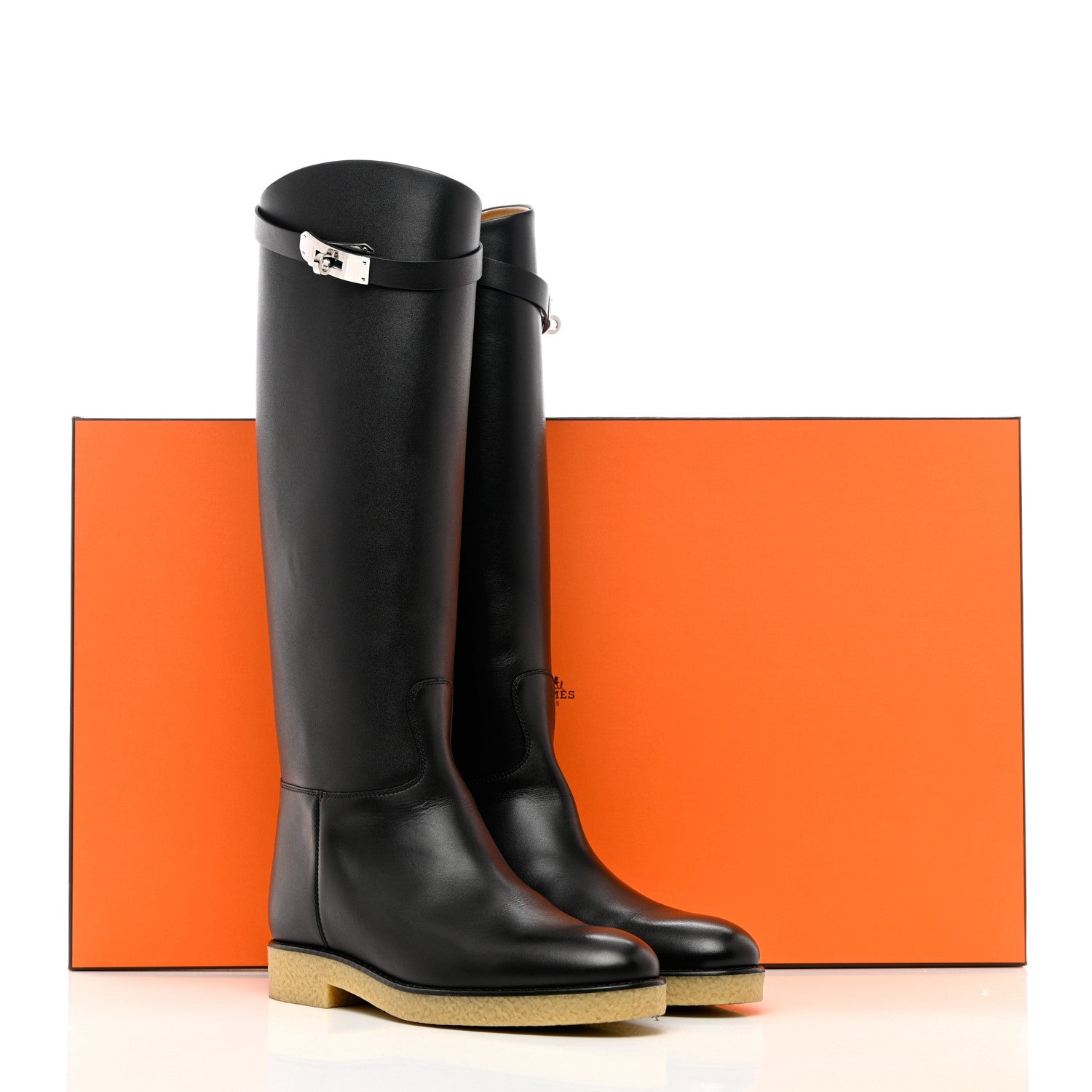 Hermes Calfskin Faustine Boots 38.5 Black 14 of 14