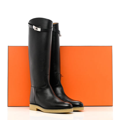 Hermes Calfskin Faustine Boots 38.5 Black 14 of 14