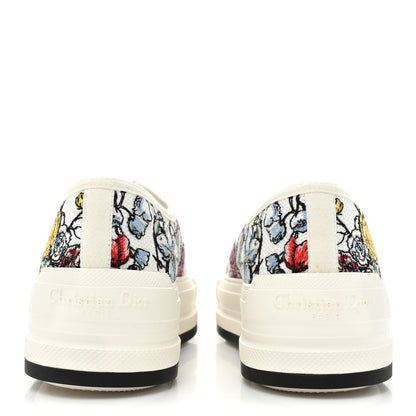 Christian Dior Canvas Jardin Botanique Embroidered Womens Walk'N'Dior Low Top Sneakers 37 White Multicolor 4 of 9