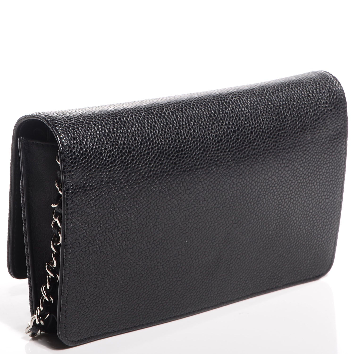 Chanel Caviar Timeless CC Wallet on Chain WOC Black 3 of 8
