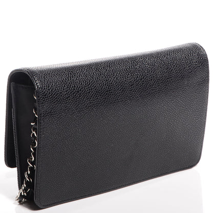 Chanel Caviar Timeless CC Wallet on Chain WOC Black 3 of 8