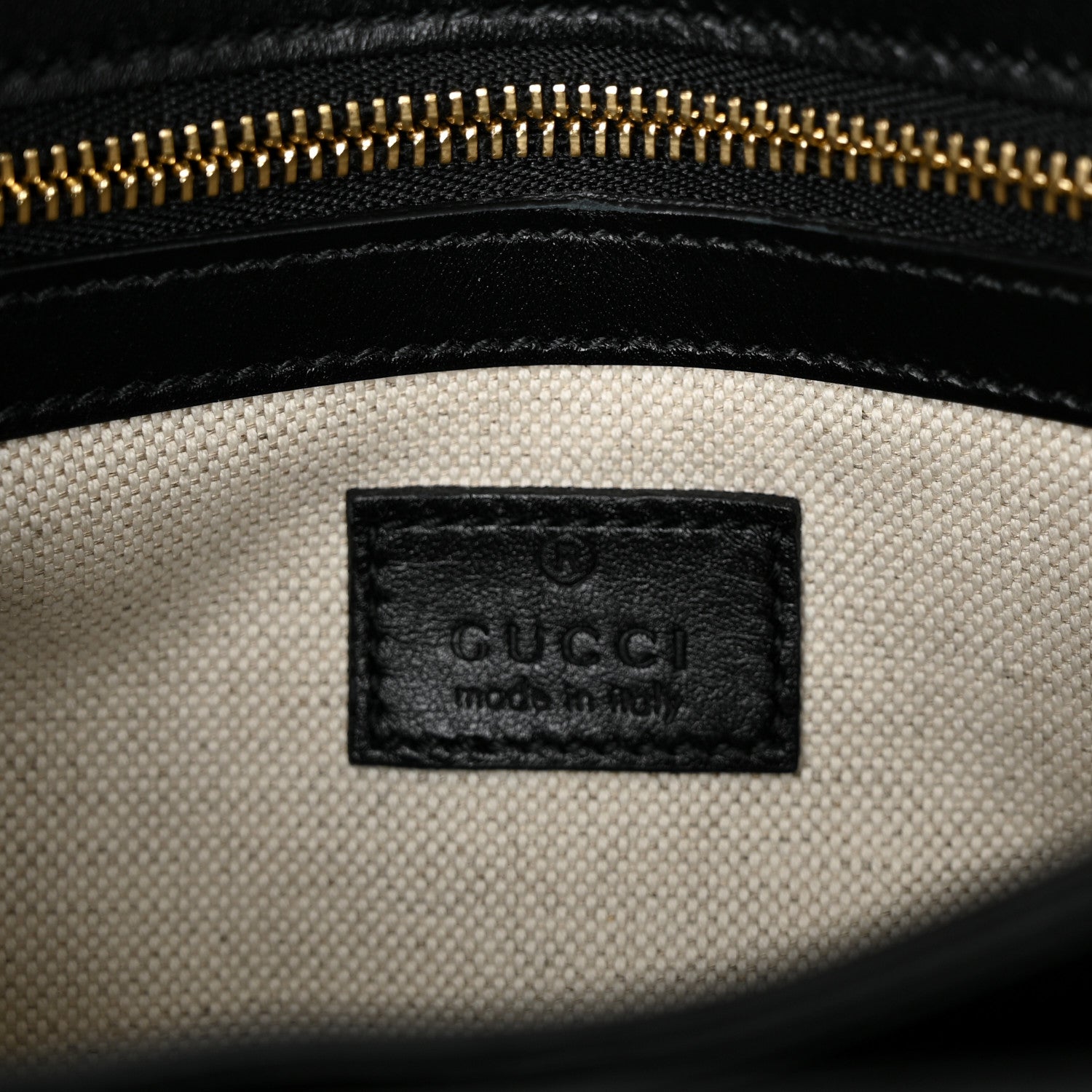 Gucci Calfskin GG Matelasse Small Flap Shoulder Bag Black Natural 6 of 10