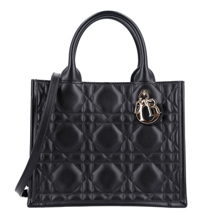 Christian Dior Calfskin Macro Cannage Small Book Tote Black 1 of 10