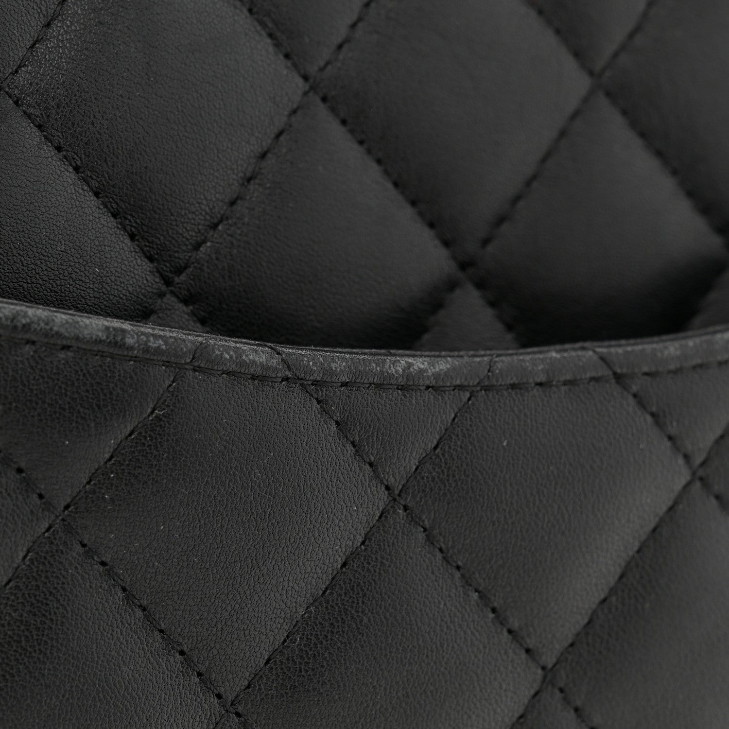 Chanel Calfskin Quilted Large Cambon Bowler Black 12 of 14
