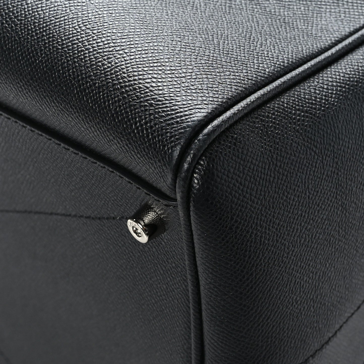 Calfskin Embossed Bowling Bag Black