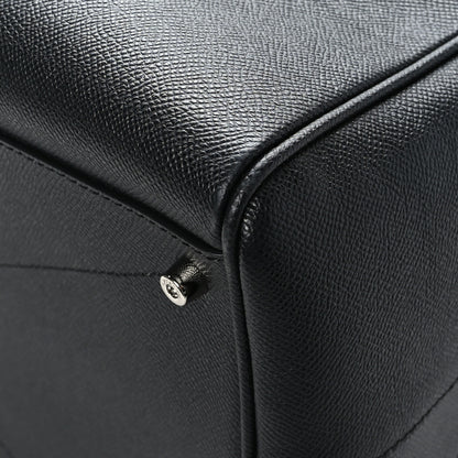 Burberry Calfskin Embossed Bowling Bag Black 7 of 9
