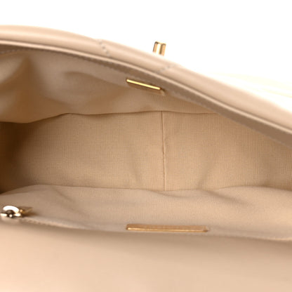 Chanel Lambskin Quilted Medium Chanel 19 Flap Light Beige 5 of 9