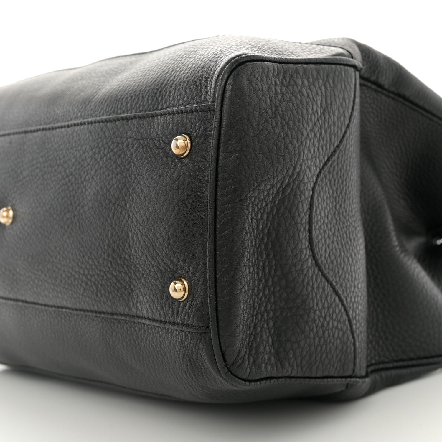 Gucci Grained Calfskin Medium Diana Bamboo Top Handle Tote Black 10 of 14